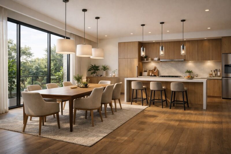 Open space concept kuhinje i trpezarije